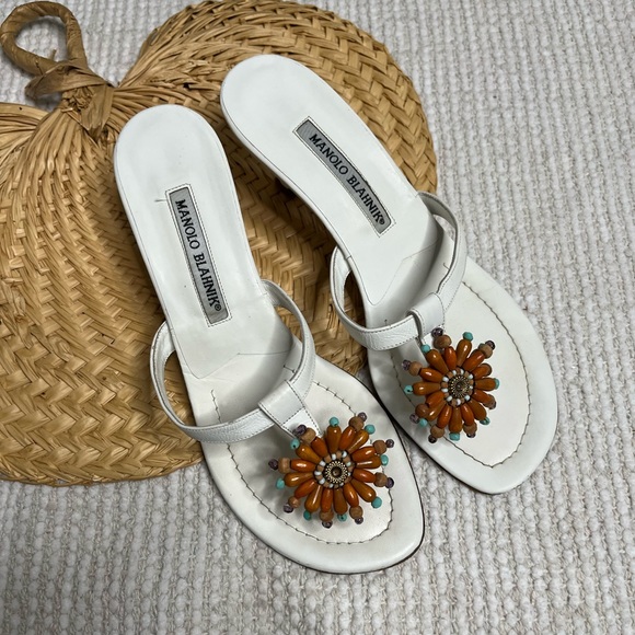 Manila Blahnik kitten heal sandals - Picture 2 of 15